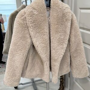 Banana Republic Teddy Coat Tan Teddy Jacket EUC S